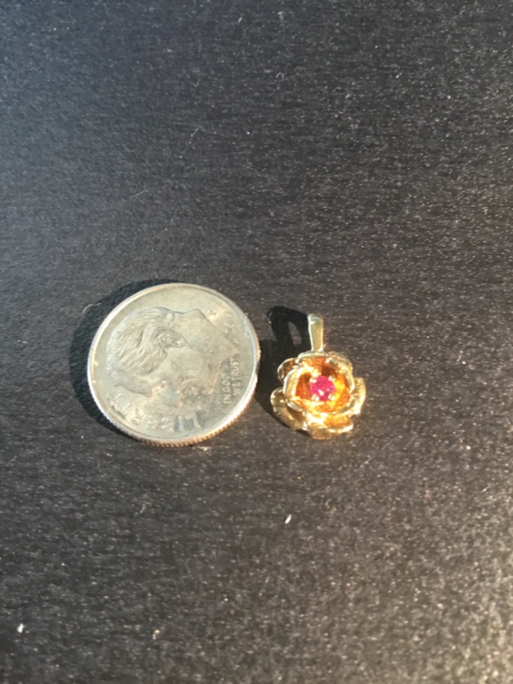 14k gold ruby rosé pendant==.97 grams==We love offers - Picture 2 of 5